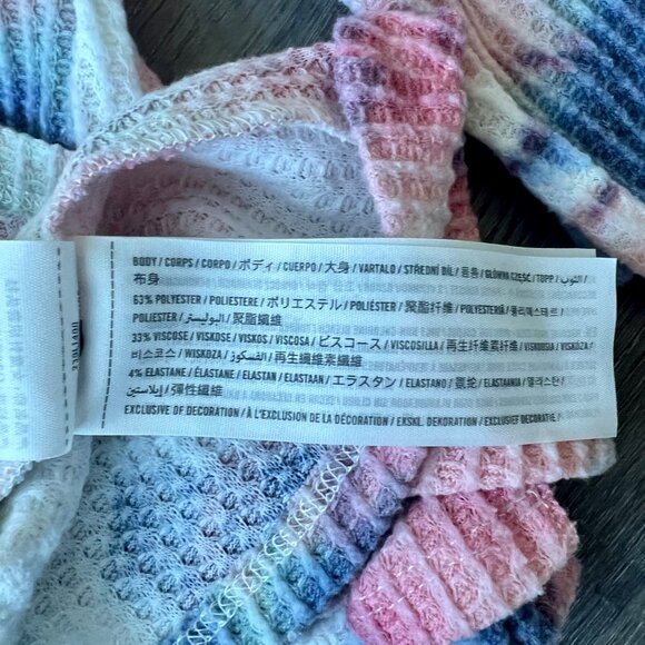 Abercrombie Kids (2) Waffle Knit Thermal Shirts Tie Die Warm Fall Cozy Girlhood - Picture 3 of 7